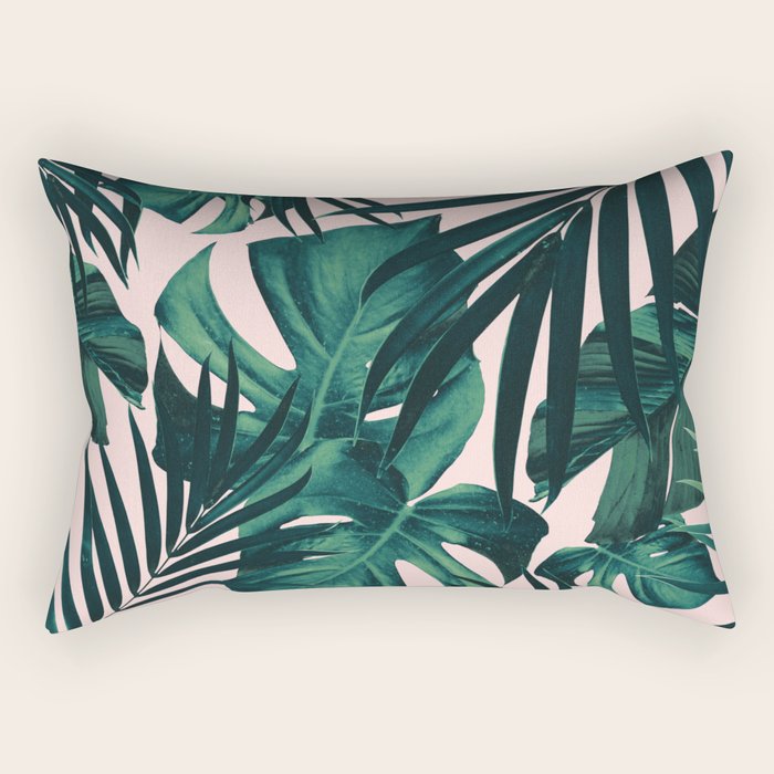 Tropical Jungle Leaves Pattern #5 #tropical #decor #art #society6 Rectangular Pillow Gallery Image 2