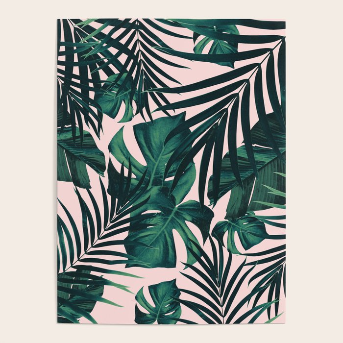 Tropical Jungle Leaves Pattern #5 #tropical #decor #art #society6 Poster Gallery Image 4