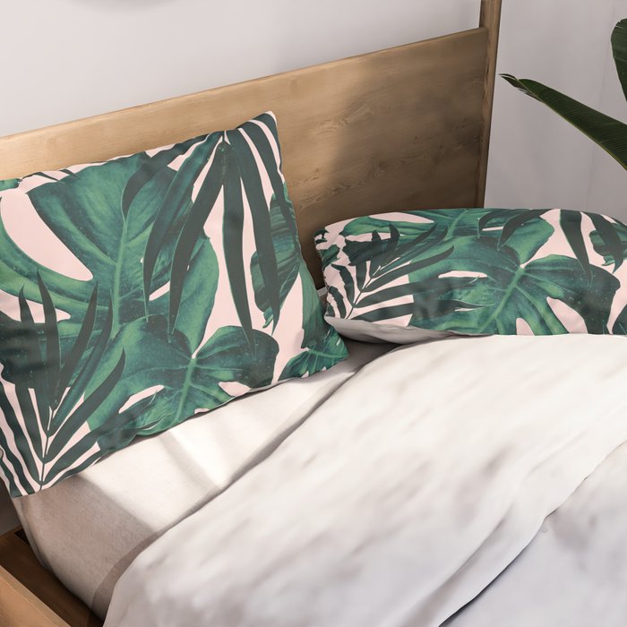 Tropical Jungle Leaves Pattern #5 #tropical #decor #art #society6 Pillow Sham Gallery Image 2