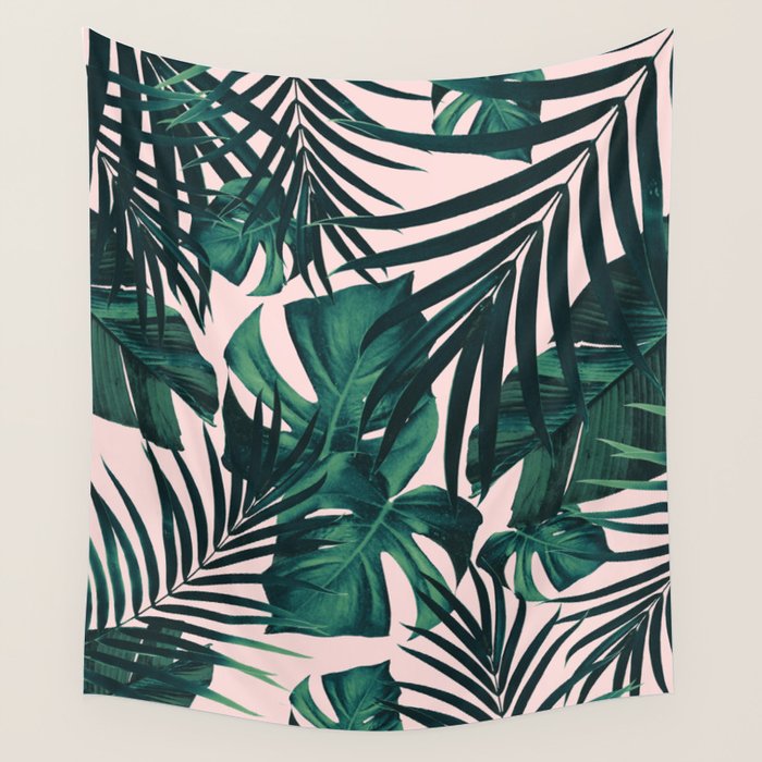 Tropical Jungle Leaves Pattern #5 #tropical #decor #art #society6 Wall Tapestry Gallery Image 4