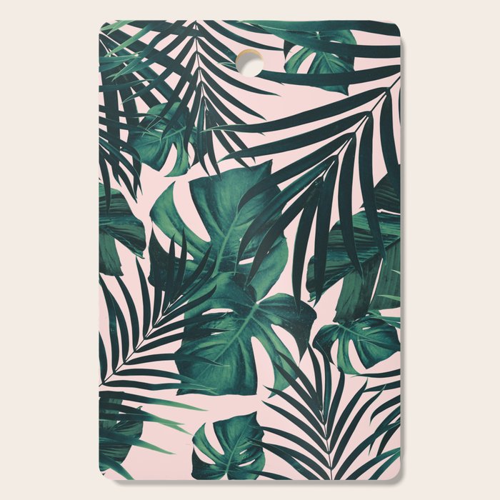 Tropical Jungle Leaves Pattern #5 #tropical #decor #art #society6 Cutting Board Gallery Image 1