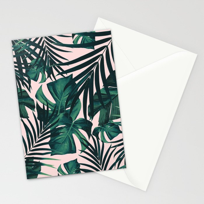 Tropical Jungle Leaves Pattern #5 #tropical #decor #art #society6 Stationery Card Gallery Image 2