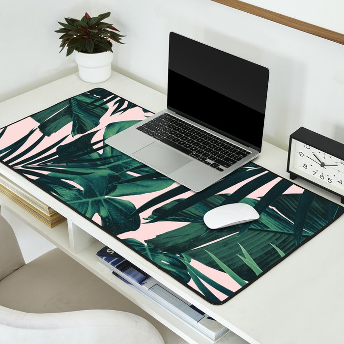 Tropical Jungle Leaves Pattern #5 #tropical #decor #art #society6 Desk Mat Gallery Image 2