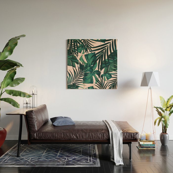 Tropical Jungle Leaves Pattern #5 #tropical #decor #art #society6 Wood Wall Art Gallery Image 2