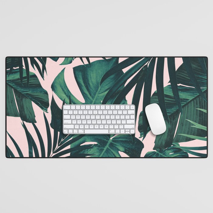 Tropical Jungle Leaves Pattern #5 #tropical #decor #art #society6 Desk Mat Gallery Image 1
