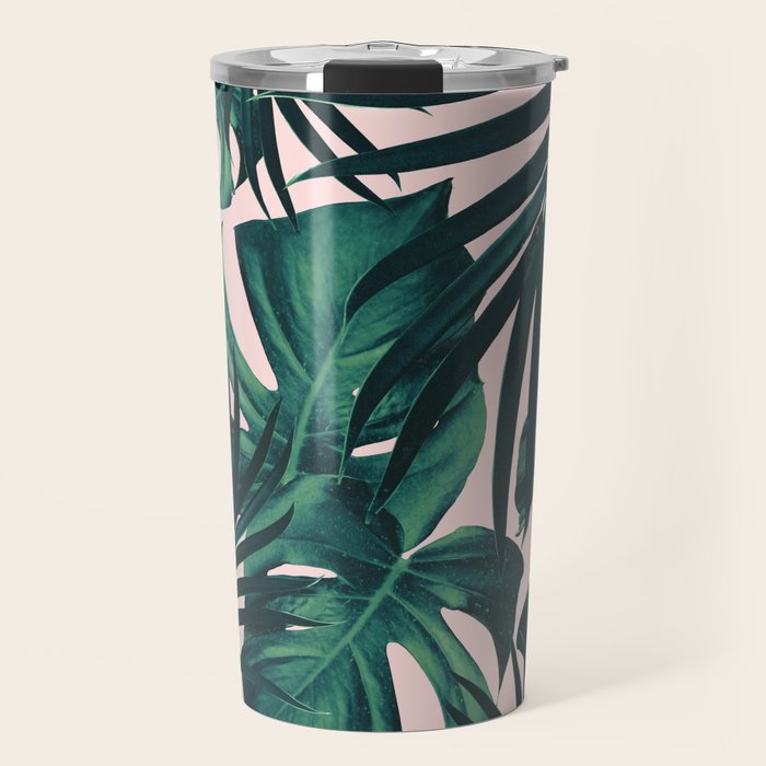 Tropical Jungle Leaves Pattern #5 #tropical #decor #art #society6 Travel Mug Gallery Image 1