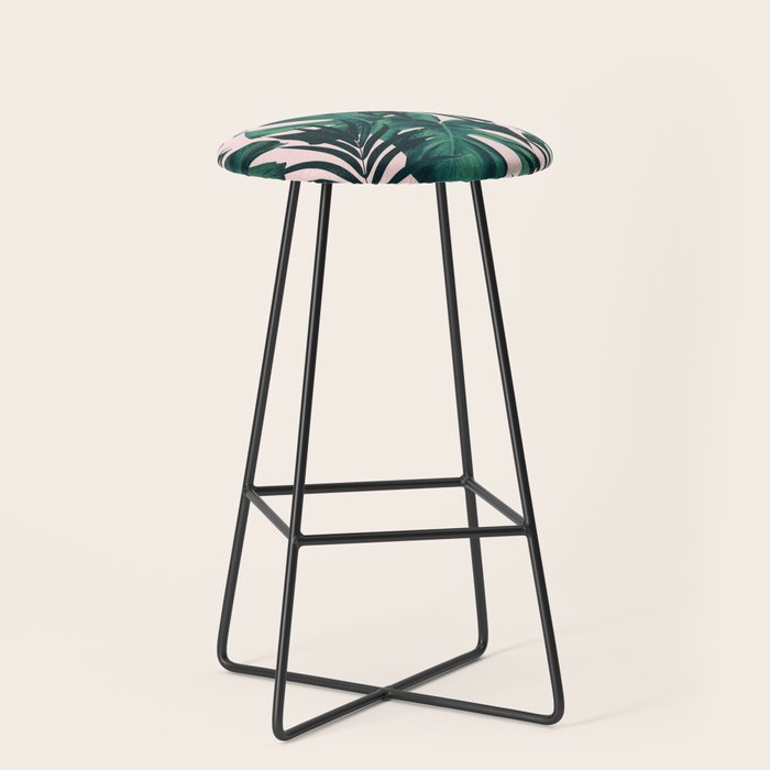 Tropical Jungle Leaves Pattern #5 #tropical #decor #art #society6 Stool Gallery Image 1