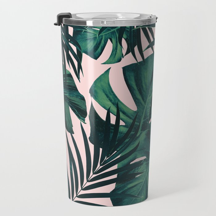 Tropical Jungle Leaves Pattern #5 #tropical #decor #art #society6 Travel Mug Gallery Image 3