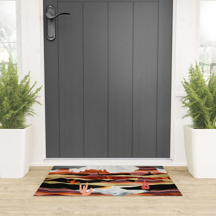 Coral Desert Lake Welcome Mat Gallery Image 3
