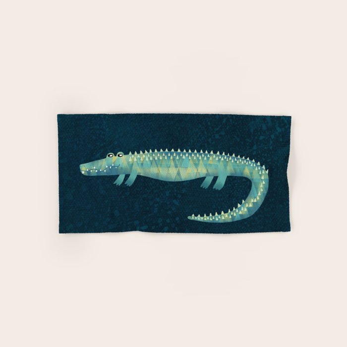 Alligator - or maybe Crocodile Bath Towel Gallery Image 1