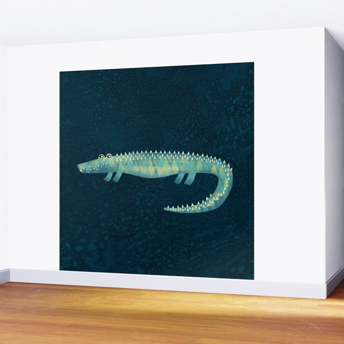 Alligator - or maybe Crocodile Wall Mural Gallery Image 2