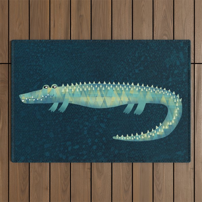 Alligator - or maybe Crocodile Outdoor Rug Gallery Image 1