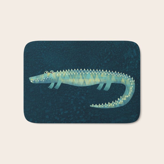 Alligator - or maybe Crocodile Bath Mat Gallery Image 1
