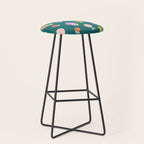 Holiday Blooms Pattern Stool Gallery Image 1