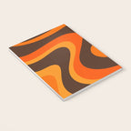 Trippy Dream Wave Machine Abstract Retro Swirl Pattern in 70s Brown and Orange Notebook Gallery Image 3