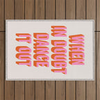 When In Doubt Dance It Out (Pink Orange) Outdoor Rug Gallery Image 1