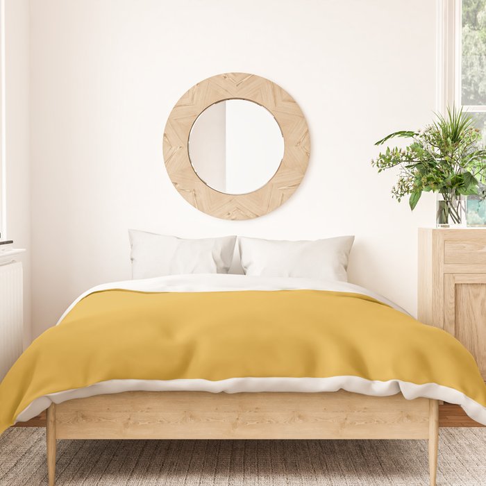 Solid Yellow (Mustard Yellow) Duvet Cover Gallery Image 3