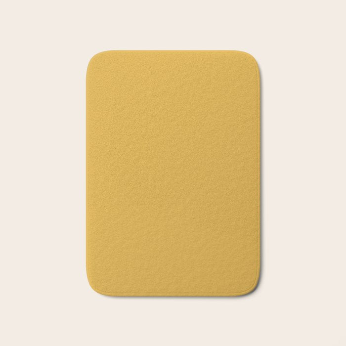 Solid Yellow (Mustard Yellow) Bath Mat Gallery Image 1