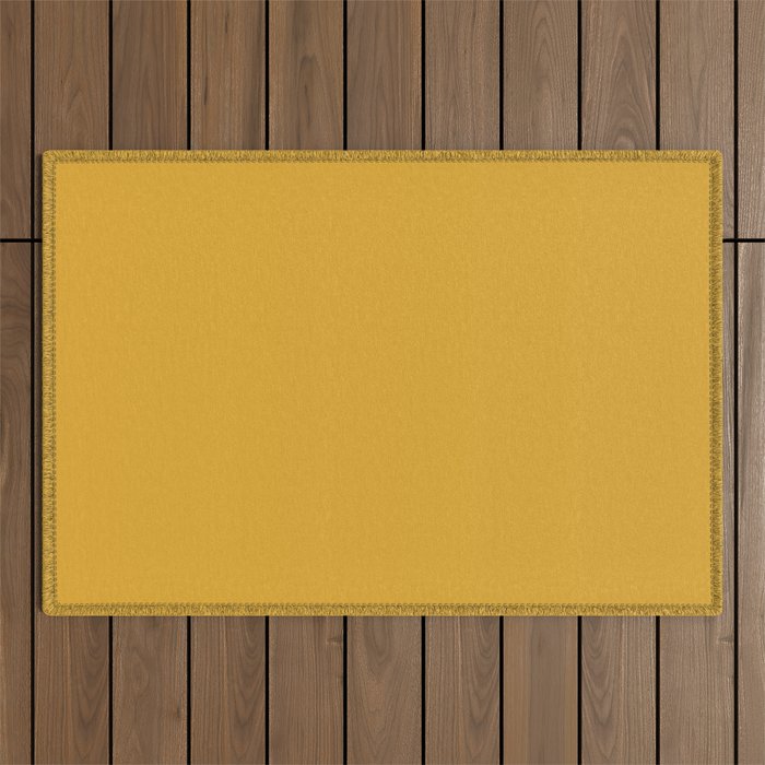 Solid Yellow (Mustard Yellow) Outdoor Rug Gallery Image 1