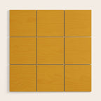 Solid Yellow (Mustard Yellow) Wood Wall Art Gallery Image 1
