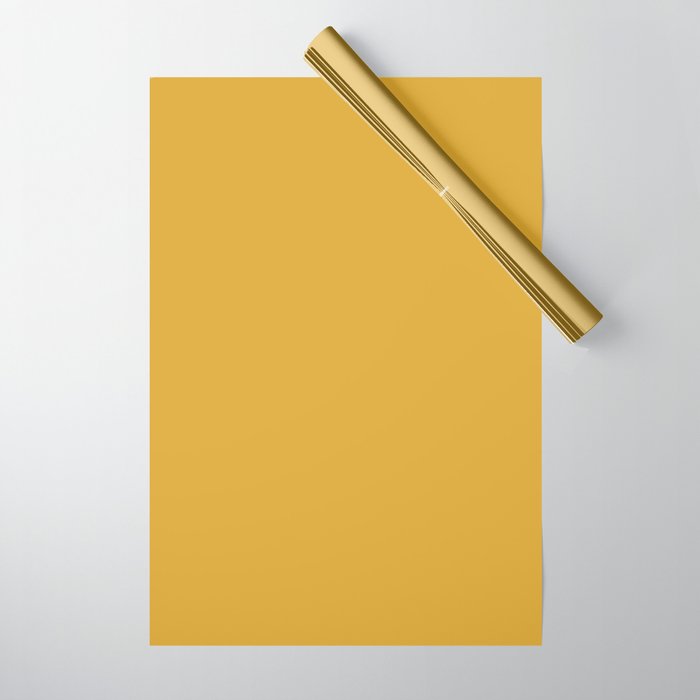 Solid Yellow (Mustard Yellow) Wrapping Paper Gallery Image 1