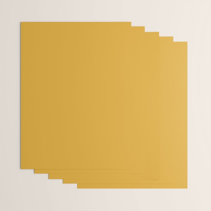 Solid Yellow (Mustard Yellow) Wrapping Paper Gallery Image 3