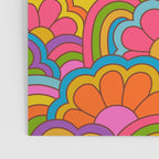 Retro Rainbow Flower Pattern Poster Gallery Image 3