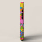 Retro Rainbow Flower Pattern iPhone Case Gallery Image 2