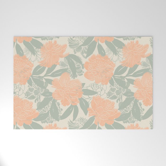 Modern floral blooms P3 Welcome Mat Gallery Image 1