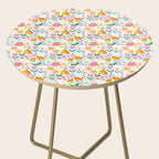 Colorful retro flower folk art pattern Side Table Gallery Image 2