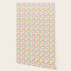 Colorful retro flower folk art pattern Wallpaper Gallery Image 2