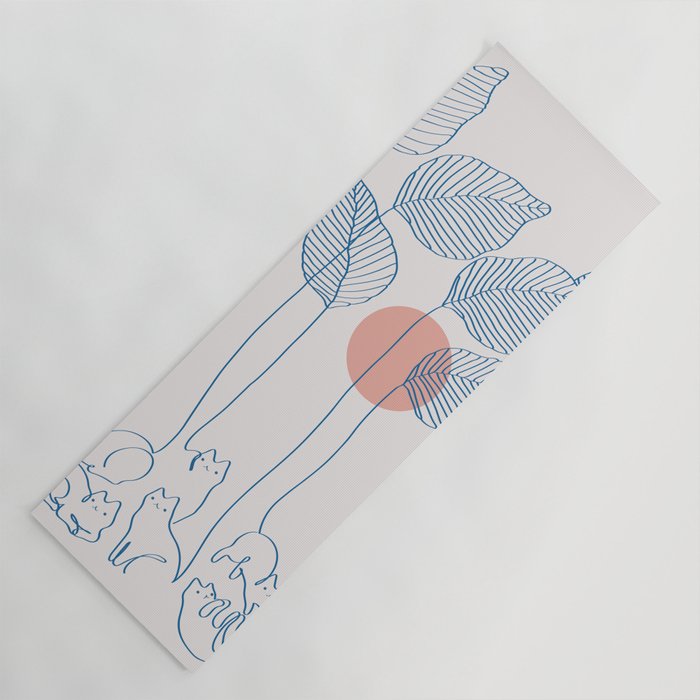 Cat and Plant 40 Yoga Mat Gallery Image 1
