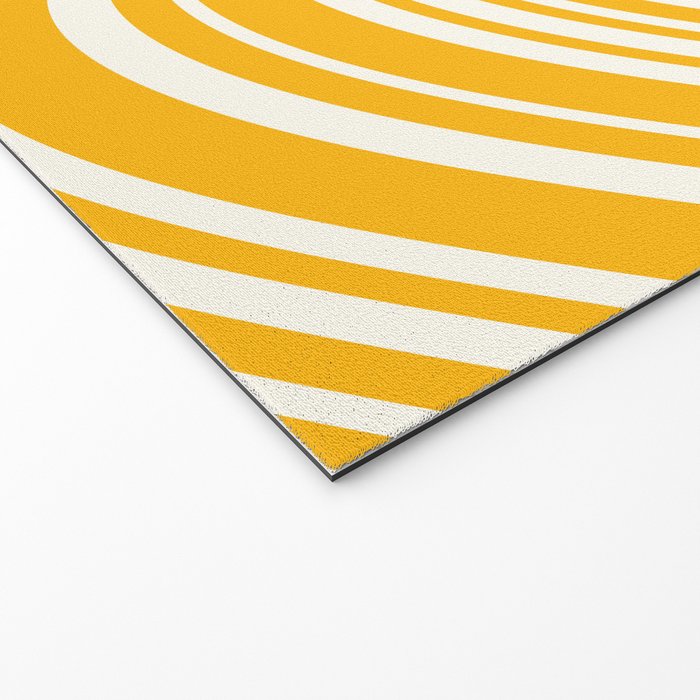 Wavy Stripes XLV - Golden Yellow Welcome Mat Gallery Image 2