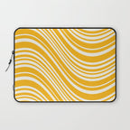 Wavy Stripes XLV - Golden Yellow Laptop Sleeve Gallery Image 1