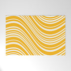 Wavy Stripes XLV - Golden Yellow Welcome Mat Gallery Image 1