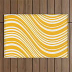 Wavy Stripes XLV - Golden Yellow Outdoor Rug Gallery Image 1