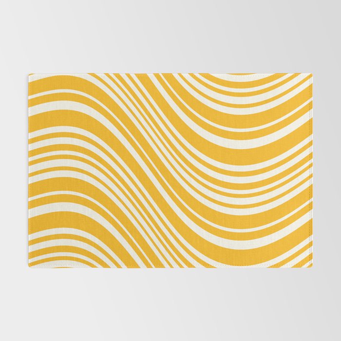 Wavy Stripes XLV - Golden Yellow Rug Gallery Image 2