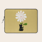 Cat with flower Laptop Sleeve Gallery Image 1