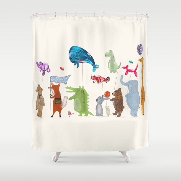 balloon parade Shower Curtain Gallery Image 1