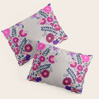 Mexican Bird Motif Gray Pillow Sham Gallery Image 3