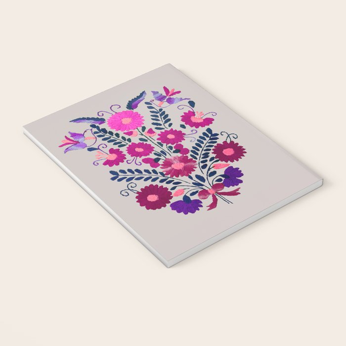 Mexican Bird Motif Gray Notebook Gallery Image 3