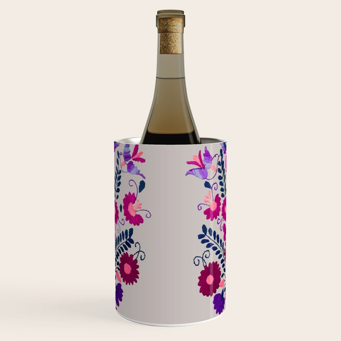 Mexican Bird Motif Gray Wine Chiller Gallery Image 1