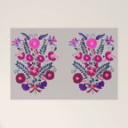 Mexican Bird Motif Gray Welcome Mat Gallery Image 1