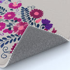Mexican Bird Motif Gray Rug Gallery Image 4