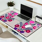 Mexican Bird Motif Gray Desk Mat Gallery Image 2