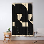 Geometric Shapes Black and White 6 Window Curtain Gallery Image 5