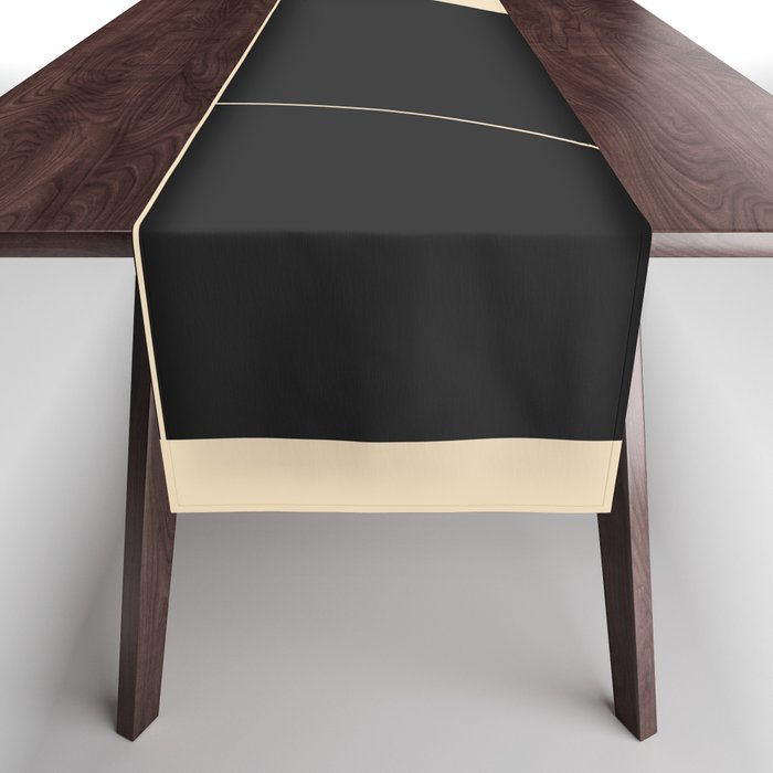 Geometric Shapes Black and White 6 Table Runner Gallery Image 1