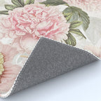 Vintage & Shabby Chic - Antique Pink Peony Flowers Garden Rug Gallery Image 4