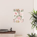 Vintage & Shabby Chic - Antique Pink Peony Flowers Garden Poster Gallery Image 2