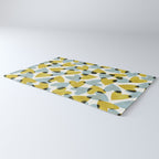 Linocut Hearts / Blue & Yellow Rug Gallery Image 3